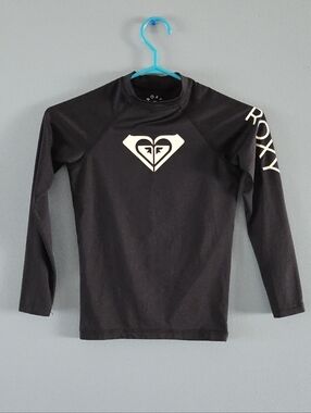 Roxy Girls 10 Black Long Sleeve Rashguard